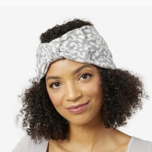 2/$40 Summer & Rose‎ Super Soft Sweater Gray Leopard Print Headband